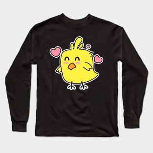 Cute Chicken Drawing Long Sleeve T-Shirt